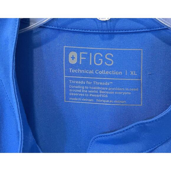 Figs Rafaela Cargo Scrub Jumpsuit XL Royal blue Technical Collection Jogger - Picture 3 of 5